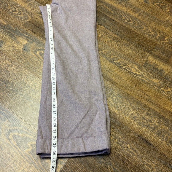 Ann Taylor Wool Cashmere Blend Straight Leg Pants Womens 8 Beige Purple Office - Picture 9 of 11